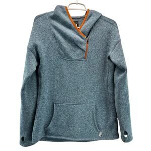 Stio Sweetwater Fleece Hoodie Blue Orange Med Women's
